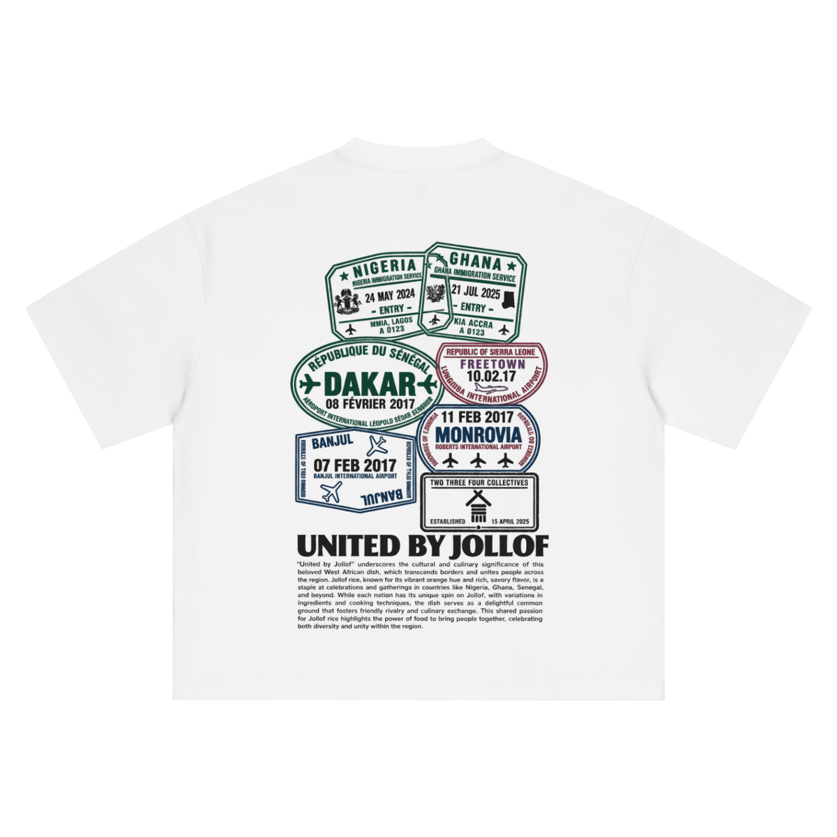 United By Jollof Boxy Oversized T-Shirt - | 234 Collectives