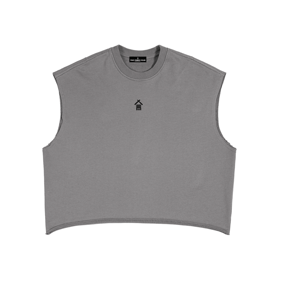234 Grey Boxy Tank Top by TWO THREE FOUR