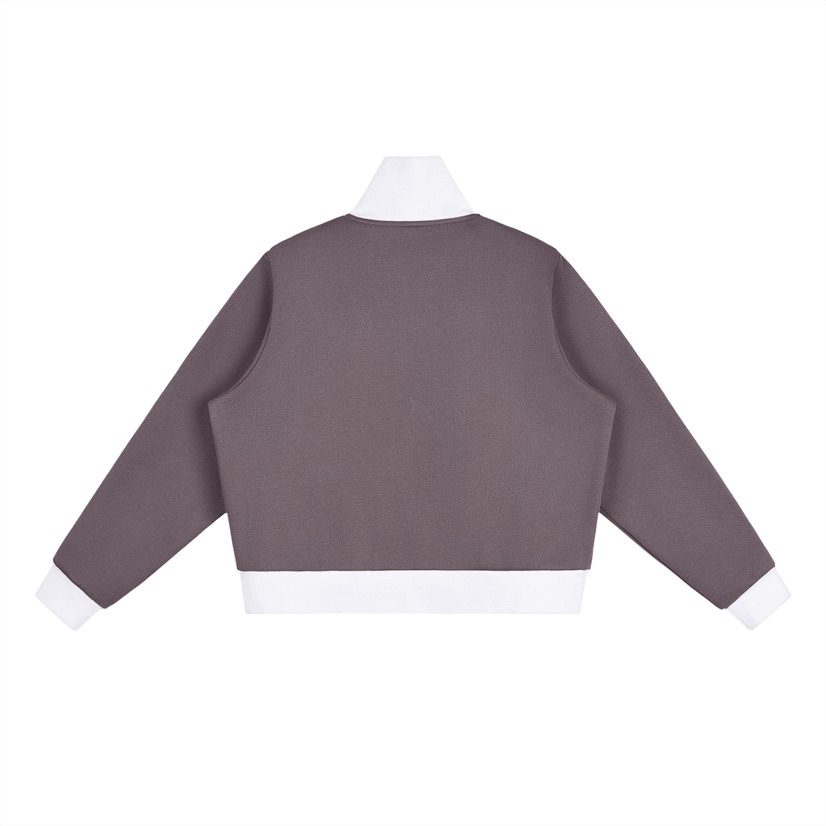 Contrast Side Stripe Fleece Cropped Track Jacket - | 234 Collectives
