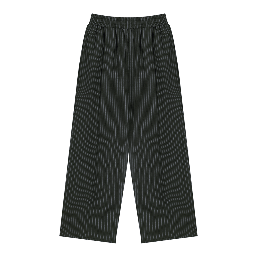 Lagos Eyo Masquerade Unisex Striped Pleated Pants in Black by TWO THREE FOUR