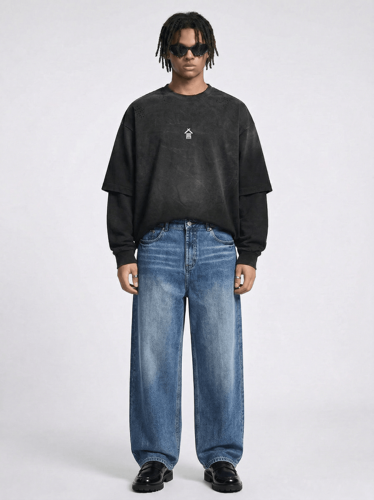 Sun Fade Heavyweight Denim Jeans - | 234 Collectives